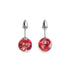 Purpurrot | 925 Sterling Silber | Glühwürmchen-Glas-Ohrstecker
